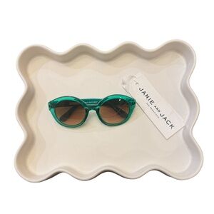 Janie And Jack Cat-Eye Green Tinted Sunglasses 0-2Y